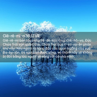 Picture 02 - Giê-rê-mi-a 38:17 VIE - Giê-rê-mi bèn tâu cùng Sê-đê-kia rằng: - Bible Verse Picture