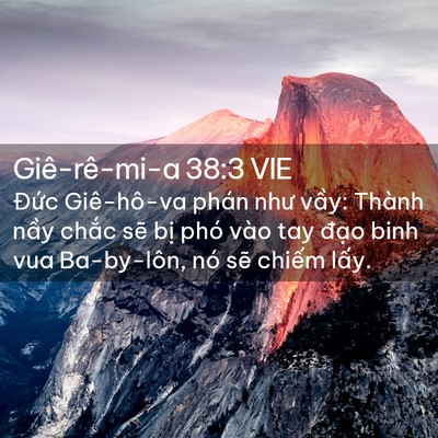 Picture 02 - Giê-rê-mi-a 38:3 VIE - Đức Giê-hô-va phán như vầy: Thành nầy - Bible Verse Picture