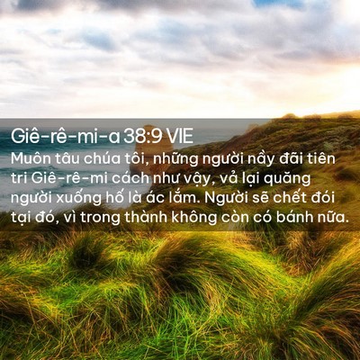 Picture 02 - Giê-rê-mi-a 38:9 VIE - Muôn tâu chúa tôi, những người nầy - Bible Verse Picture