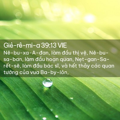Picture 02 - Giê-rê-mi-a 39:13 VIE - Nê-bu-xa-A-đan, làm đầu thị vệ, - Bible Verse Picture