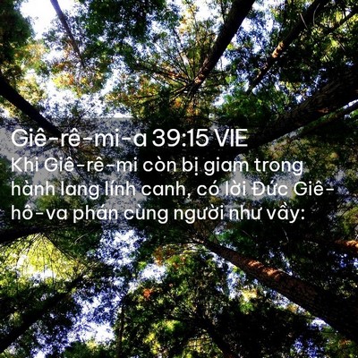 Picture 02 - Giê-rê-mi-a 39:15 VIE - Khi Giê-rê-mi còn bị giam trong hành lang - Bible Verse Picture