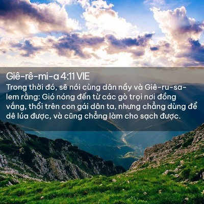 Picture 02 - Giê-rê-mi-a 4:11 VIE - Trong thời đó, sẽ nói cùng dân nầy và - Bible Verse Picture