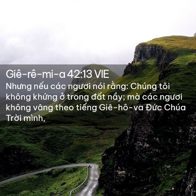 Picture 02 - Giê-rê-mi-a 42:13 VIE - Nhưng nếu các ngươi nói rằng: Chúng - Bible Verse Picture
