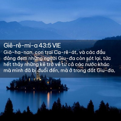 Picture 02 - Giê-rê-mi-a 43:5 VIE - Giô-ha-nan, con trai Ca-rê-át, và các đầu - Bible Verse Picture