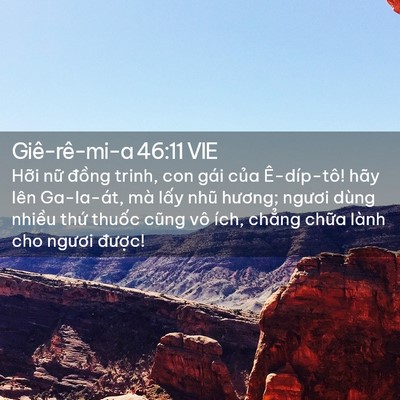 Picture 02 - Giê-rê-mi-a 46:11 VIE - Hỡi nữ đồng trinh, con gái của - Bible Verse Picture