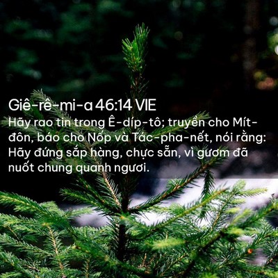 Picture 02 - Giê-rê-mi-a 46:14 VIE - Hãy rao tin trong Ê-díp-tô; truyền cho - Bible Verse Picture