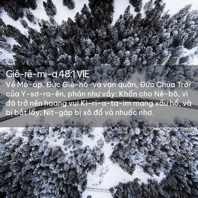 Picture 02 - Giê-rê-mi-a 48:1 VIE - Về Mô-áp. Đức Giê-hô-va vạn quân, - Bible Verse Picture