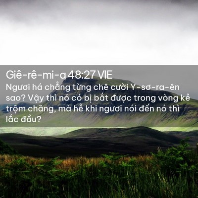 Picture 02 - Giê-rê-mi-a 48:27 VIE - Ngươi há chẳng từng chê cười - Bible Verse Picture