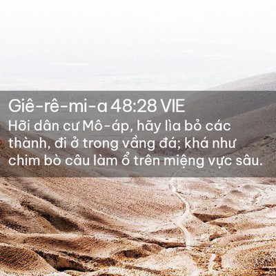 Picture 02 - Giê-rê-mi-a 48:28 VIE - Hỡi dân cư Mô-áp, hãy lìa bỏ các - Bible Verse Picture