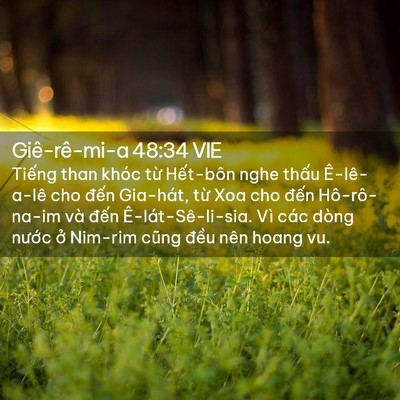 Picture 02 - Giê-rê-mi-a 48:34 VIE - Tiếng than khóc từ Hết-bôn nghe thấu - Bible Verse Picture