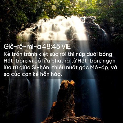 Picture 02 - Giê-rê-mi-a 48:45 VIE - Kẻ trốn tránh kiệt sức rồi thì núp - Bible Verse Picture