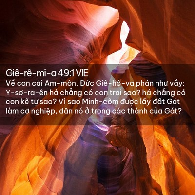 Picture 02 - Giê-rê-mi-a 49:1 VIE - Về con cái Am-môn. Đức Giê-hô-va phán - Bible Verse Picture