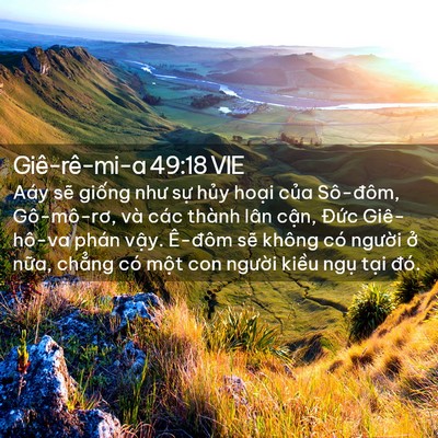 Picture 02 - Giê-rê-mi-a 49:18 VIE - Aáy sẽ giống như sự hủy hoại của - Bible Verse Picture