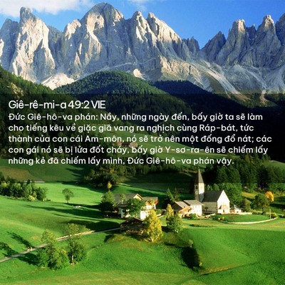 Picture 02 - Giê-rê-mi-a 49:2 VIE - Đức Giê-hô-va phán: Nầy, những ngày - Bible Verse Picture