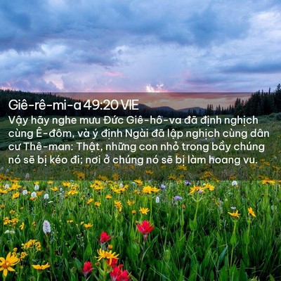 Picture 02 - Giê-rê-mi-a 49:20 VIE - Vậy hãy nghe mưu Đức Giê-hô-va đã - Bible Verse Picture