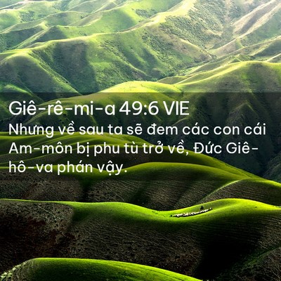 Picture 02 - Giê-rê-mi-a 49:6 VIE - Nhưng về sau ta sẽ đem các con cái - Bible Verse Picture