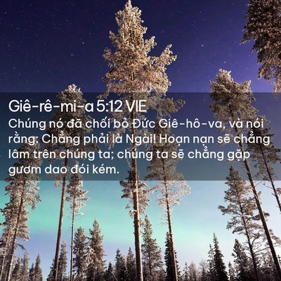 Picture 02 - Giê-rê-mi-a 5:12 VIE - Chúng nó đã chối bỏ Đức Giê-hô-va, - Bible Verse Picture