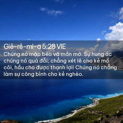 Picture 02 - Giê-rê-mi-a 5:28 VIE - Chúng nó mập béo và mởn mờ. Sự hung - Bible Verse Picture