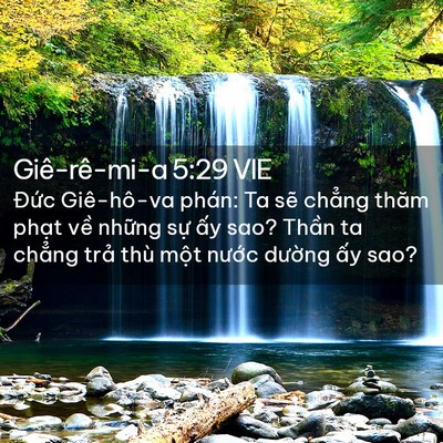 Picture 02 - Giê-rê-mi-a 5:29 VIE - Đức Giê-hô-va phán: Ta sẽ chẳng thăm - Bible Verse Picture