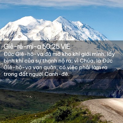 Picture 02 - Giê-rê-mi-a 50:25 VIE - Đức Giê-hô-va đã mở kho khí giới - Bible Verse Picture