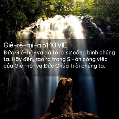Picture 02 - Giê-rê-mi-a 51:10 VIE - Đức Giê-hô-va đã tỏ ra sự công bình - Bible Verse Picture