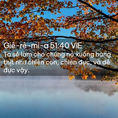 Picture 02 - Giê-rê-mi-a 51:40 VIE - Ta sẽ làm cho chúng nó xuống hàng thịt - Bible Verse Picture