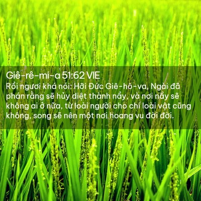 Picture 02 - Giê-rê-mi-a 51:62 VIE - Rồi ngươi khá nói: Hỡi Đức - Bible Verse Picture
