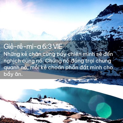 Picture 02 - Giê-rê-mi-a 6:3 VIE - Những kẻ chăn cùng bầy chiên mình sẽ - Bible Verse Picture