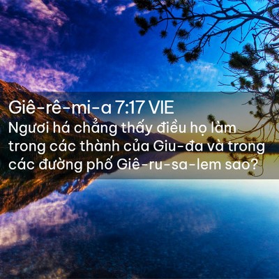 Picture 02 - Giê-rê-mi-a 7:17 VIE - Ngươi há chẳng thấy điều họ làm - Bible Verse Picture