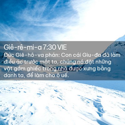 Picture 02 - Giê-rê-mi-a 7:30 VIE - Đức Giê-hô-va phán: Con cái Giu-đa đã - Bible Verse Picture