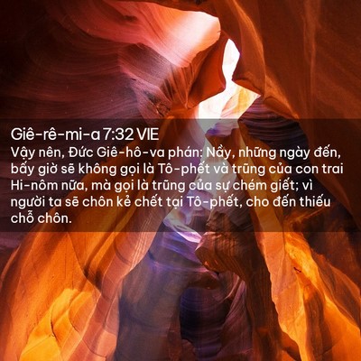 Picture 02 - Giê-rê-mi-a 7:32 VIE - Vậy nên, Đức Giê-hô-va phán: Nầy, - Bible Verse Picture