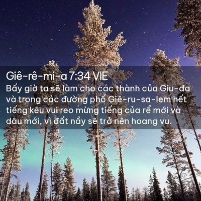 Picture 02 - Giê-rê-mi-a 7:34 VIE - Bấy giờ ta sẽ làm cho các thành của - Bible Verse Picture