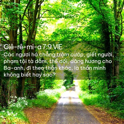 Picture 02 - Giê-rê-mi-a 7:9 VIE - Các ngươi há chẳng trộm cướp, giết - Bible Verse Picture
