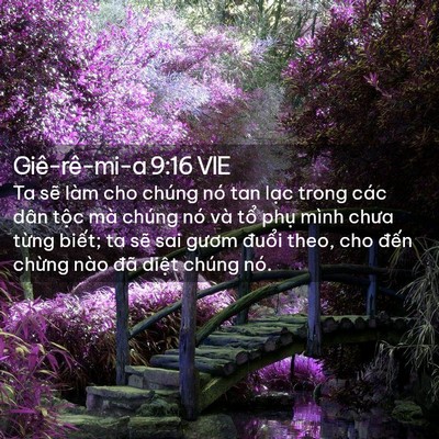 Picture 02 - Giê-rê-mi-a 9:16 VIE - Ta sẽ làm cho chúng nó tan lạc trong các - Bible Verse Picture