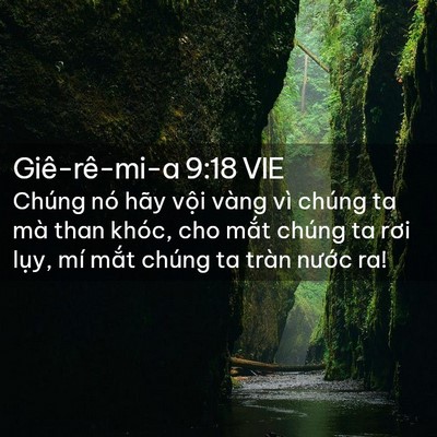 Picture 02 - Giê-rê-mi-a 9:18 VIE - Chúng nó hãy vội vàng vì chúng ta mà - Bible Verse Picture