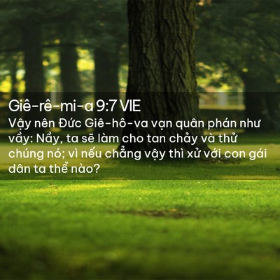 Picture 02 - Giê-rê-mi-a 9:7 VIE - Vậy nên Đức Giê-hô-va vạn quân phán - Bible Verse Picture