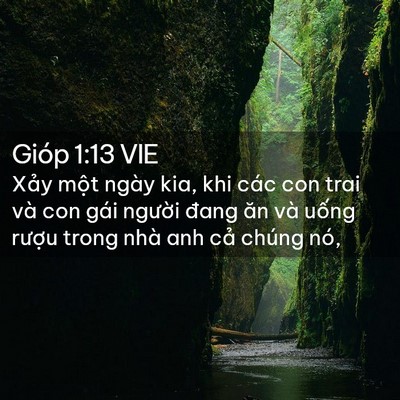 Picture 02 - Gióp 1:13 VIE - Xảy một ngày kia, khi các con trai và con - Bible Verse Picture