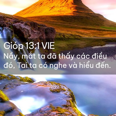 Picture 02 - Gióp 13:1 VIE - Nầy, mắt ta đã thấy các điều đó, - Bible Verse Picture