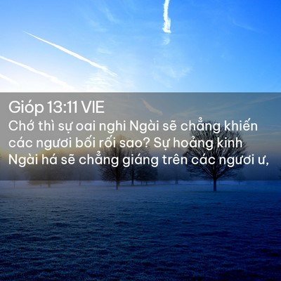 Picture 02 - Gióp 13:11 VIE - Chớ thì sự oai nghi Ngài sẽ chẳng - Bible Verse Picture