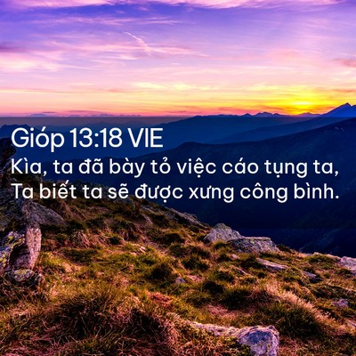 Picture 02 - Gióp 13:18 VIE - Kìa, ta đã bày tỏ việc cáo tụng ta, Ta - Bible Verse Picture
