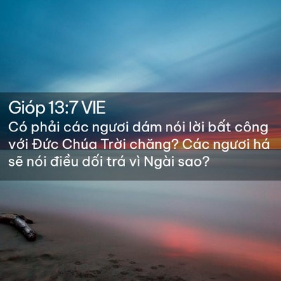 Picture 02 - Gióp 13:7 VIE - Có phải các ngươi dám nói lời bất - Bible Verse Picture