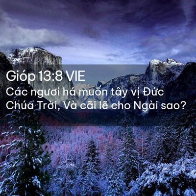 Picture 02 - Gióp 13:8 VIE - Các ngươi há muốn tây vị Đức Chúa - Bible Verse Picture