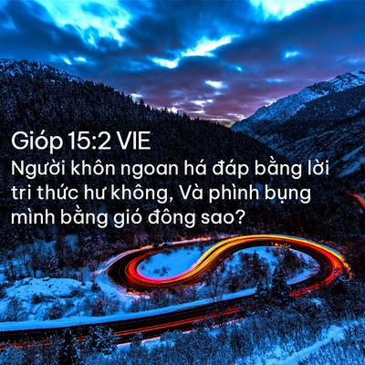 Picture 02 - Gióp 15:2 VIE - Người khôn ngoan há đáp bằng lời tri - Bible Verse Picture