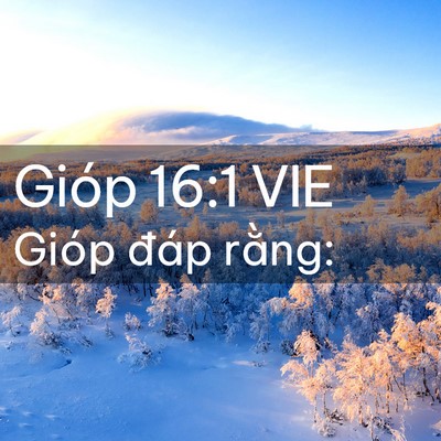 Picture 02 - Gióp 16:1 VIE - Gióp đáp - Bible Verse Picture