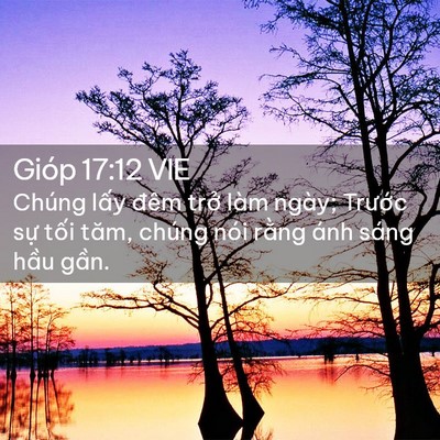 Picture 02 - Gióp 17:12 VIE - Chúng lấy đêm trở làm ngày; Trước - Bible Verse Picture