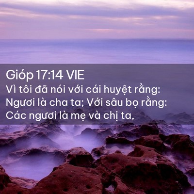 Picture 02 - Gióp 17:14 VIE - Vì tôi đã nói với cái huyệt rằng: - Bible Verse Picture