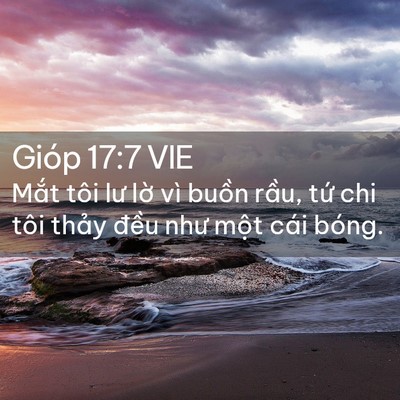 Picture 02 - Gióp 17:7 VIE - Mắt tôi lư lờ vì buồn rầu, tứ chi - Bible Verse Picture