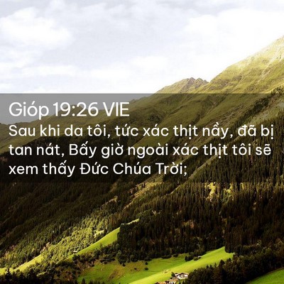 Picture 02 - Gióp 19:26 VIE - Sau khi da tôi, tức xác thịt nầy, đã - Bible Verse Picture
