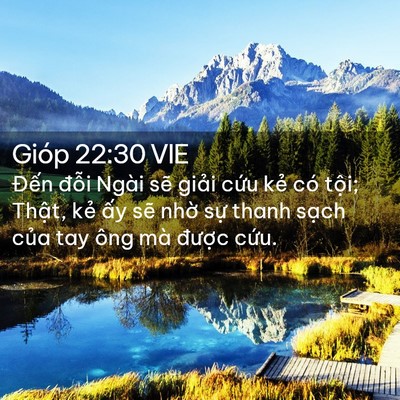 Picture 02 - Gióp 22:30 VIE - Đến đỗi Ngài sẽ giải cứu kẻ có - Bible Verse Picture