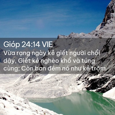 Picture 02 - Gióp 24:14 VIE - Vừa rạng ngày kẻ giết người chổi - Bible Verse Picture